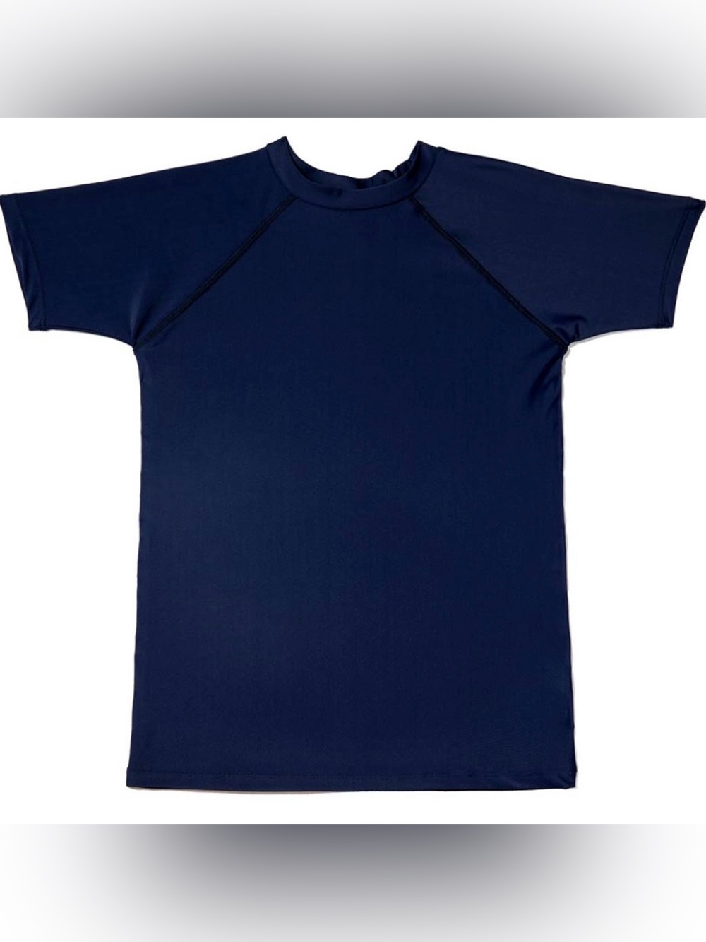 EUC Boys Navy Short Sleeve Rash Guard Swim Tee in Size 6